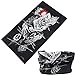 VANCROWN Headband Neck Gaiter Head Wrap Headwear Face Mask Magic Scarf Bandana for Men and Women (9PC.Skeletons Series)