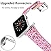 iiteeology Compatible with Apple Watch Band 38mm 40mm 42mm 44mm, Christmas Sparkly 3D Glitter Bling Leather iWatch Band for Apple Watch Series 4/3/2/1 Women Girls (Pink, 38 mm)