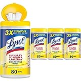 Lysol Disinfecting Wipes, Lemon & Lime Blossom, 320ct (4X80ct)