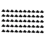 Car Cable Clip, Teenitor® Car Charger Mounts Cable Tie Holder, Car Cable Organizer, Desk Wall Cable Wire Clips, Computer, Electrical, Cord Cable Tie Drop (Black, 50 Pieces)