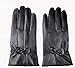 Lowpricenice (TM) Women Luxury Bowknot Winter leather Cashmere gloves Mitten (A)
