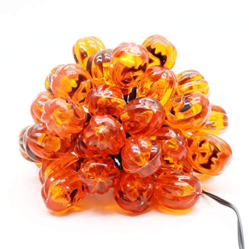 Solar String Lights Yostyle Newest Halloween Themed Waterproof Lights 3D Jack-O-Lantern Pumpkins for Home Patio Garden Yard Decoration Outdoor&Indoor(20FT 30LEDS Warm White)