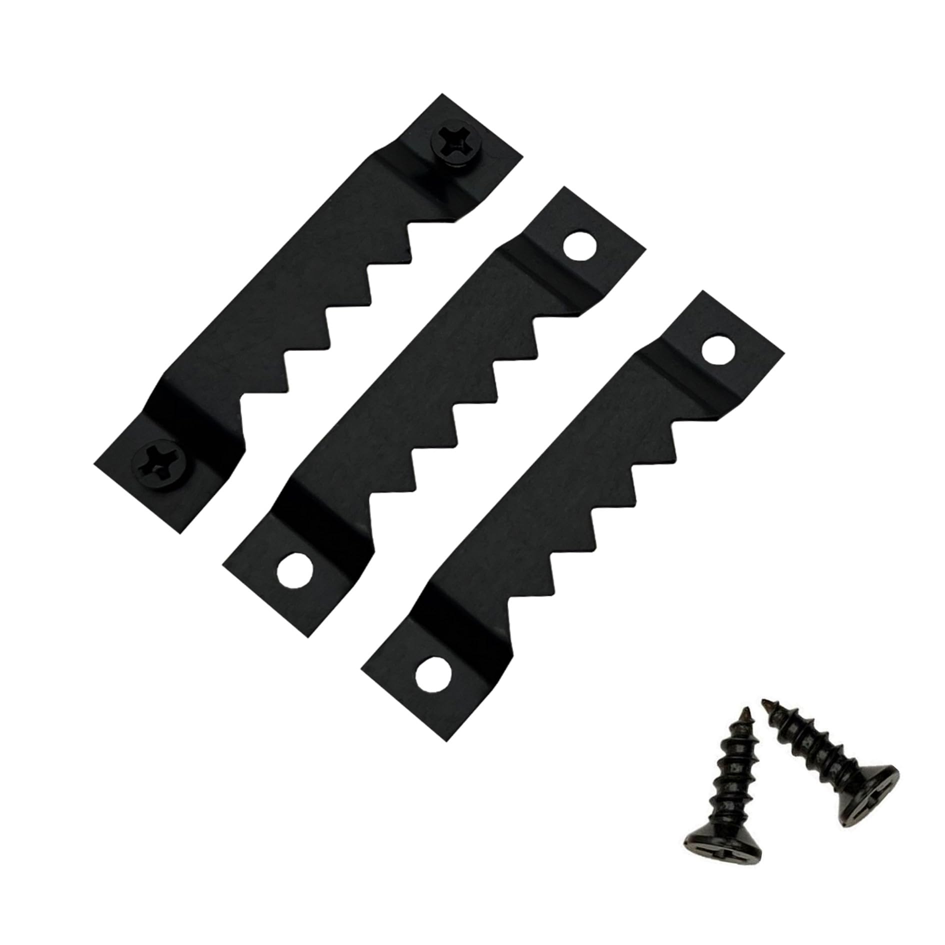 50 Pack Large Sawtooth Picture Hangers Metal Photo Frame Hangers Heavy-Duty Picture Hook Hangers with Screws for Home Decoration Hanging Wall Clock Decorative Paintings Artwork - Black