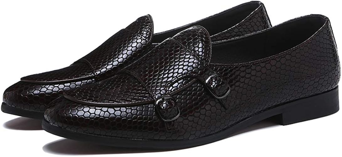 Amazon Dazzling S ビジネスシューズ 編み上げ 革靴 大きいサイズ ウーブン メンズ シューズ 靴 レザー クッション性 通気性 結婚式 パーティー 就活 モンクストラップ おしゃれ ドライビングシューズ 超軽量 スリッポン ローファー Dazzling S ビジネスシューズ