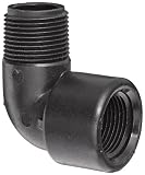 Banjo SL075-90 Polypropylene Pipe Fitting, 90 Degree Street Elbow, Schedule 80, 3/4" NPT Female x NPT Male
