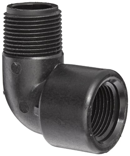 Banjo SL075-90 Polypropylene Pipe Fitting, 90 Degree Street Elbow, Schedule 80, 3/4" NPT Female x NPT Male