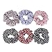 Wooyaya 12pcs Polka Dot and stripe Hair ties Elastics Scrunchies Hair Bands Ties Accessories for Women Girls