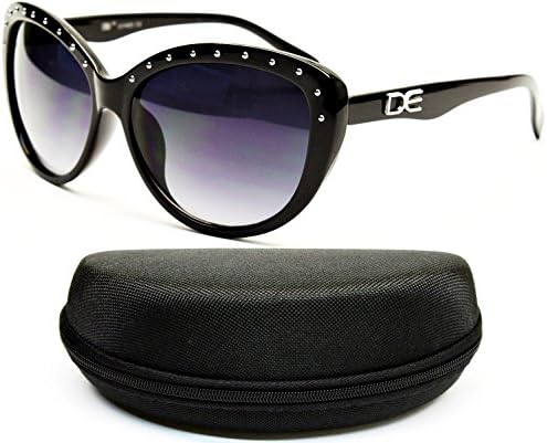 D1067-cc Designer Eyewear cateye Sunglasses (153 Black, uv400)