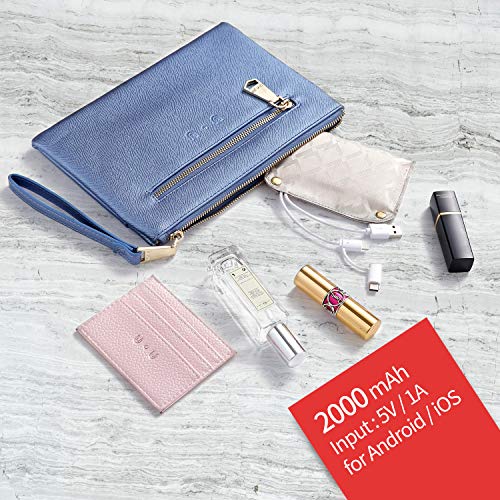 Large Wristlet for Women,U+U Soft PU Leather Clutch Wallets with Power Bank,Hangbags for iphone 7 Plus Case