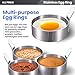 All Prime Stainless Steel Egg Rings 4 Pack - Includes Free Egg Separator ($7 Value)- Stainless Steel Egg Shaper –Easy Clean (Dishwasher) Cooking Rings – 3-inch Egg Rings – Egg Rings for Frying Eggs