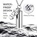HooAMI Cremation Jewelry Pet Dog Paw Charm & Cylinder Memorial Urn Necklace Keychain 28mmx11mm