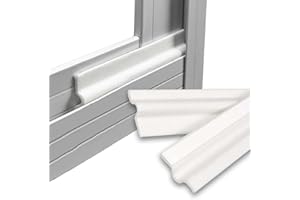 KAYLEINSTER 118 inch Weather Stripping Door Seal Strip for Bottom of Door,Self-Adhesive Window Draft Stopper Foam Seal Strip,Soundproof Window Insulation Weather Strip for Winter Gap Blocker(White)