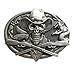 Scheppend Silver-Plated Western Cowboy Style Skull Belt Buckle for Men