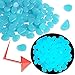 Outee 300 PCS Glow Pebbles Stones Glow in The Dark Stones Garden Decor Glow Gravel Stones for Garden Walkway, Man-Made, Blue