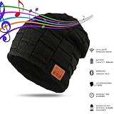 Pardecor Unisex Beanie Hat with Headphones Speaker, Wireless Headset Earphone Winter Knitted Cap with Stereo Mic, Unique Tech for Women Men Teen Boy Girls