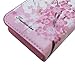 (TRAIT)8IN1 Pink Flower PU Leather Wallet Cases Protective Skin for iphone 5 iphone 5s Flip Folio Case Stand Holder+touch Screen Pen +3 Screen Protector +3 Cleaning Cloth