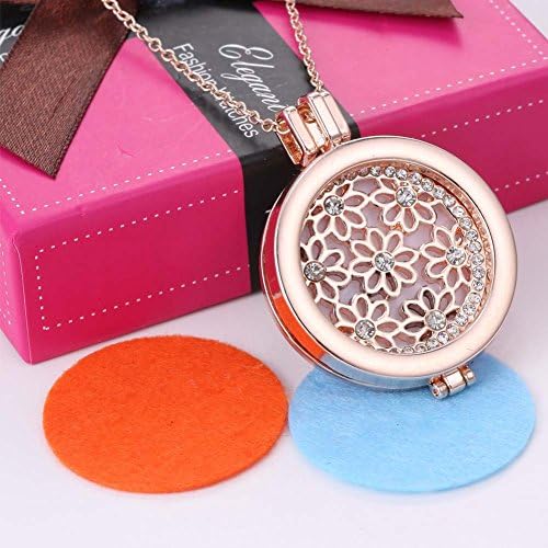 WayOn Chic Aromatherapy Necklace Essential Oils Diffuser Hollow Locket Pendant Christmas Gift