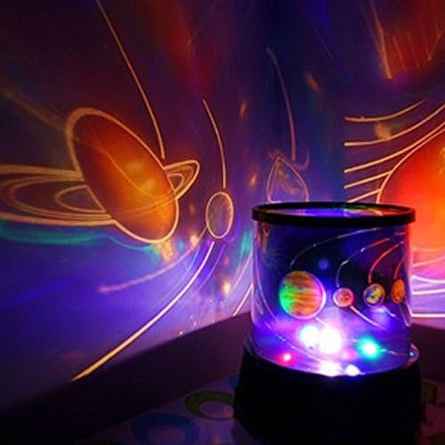 CHILDRENS UNIVERSE PLANET NIGHT LIGHT SKY LED PROJECTOR MOOD LAMP KIDS BEDROOM base diameter 11cm 11.5cm
