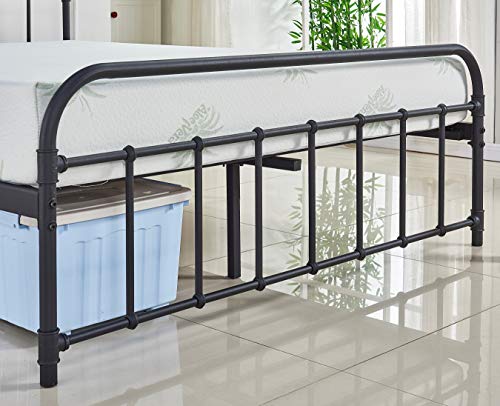 Queen Bed Frame, Platform Metal Bed Frame Foundation Queen Size with Headboard and Footboard (DS-10 Queen)