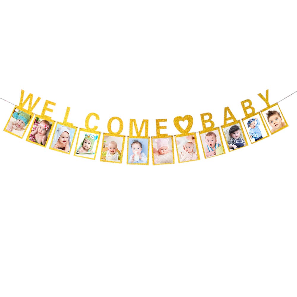 Gold Glitter Welcome Baby Banner Baby Shower Gender Reveal Oh Baby Gold Glitter Welcome Baby Banner Baby Shower Gender Reveal Oh Baby
