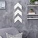 MyGift Vintage White Wood Wall-Mounted Decorative Arrowhead Chevrons Wall Decor, Set of 3