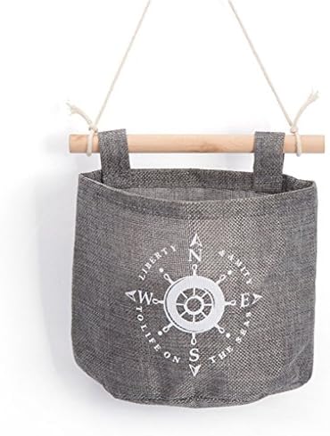 WMSTUDIO Linen/Cotton Fabric Wall Door Hanging Storage Pockets Books Organizational School Office Bedroom kitchen rectangle Bag