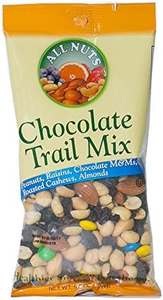 All Nuts 1 Pack Trail Mix Salted Nuts with M&amp;M Chocoloate Milk Candy 5.5oz Bag