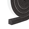 Open-Cell Foam Tape Window Air Conditioner Insulating Strip Seal 1 Inch Wide X 1 Inch Thick X 6.5 Feet Long 2PCS, High Resilience Soundproofing Weather Seal Tape for Door