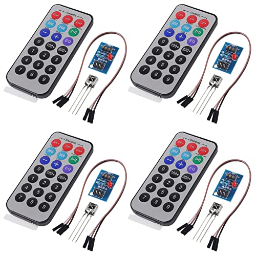 ACEIRMC 4Sets HX1838 NEC Infrared IR Remote Control Sensor Module IR ...