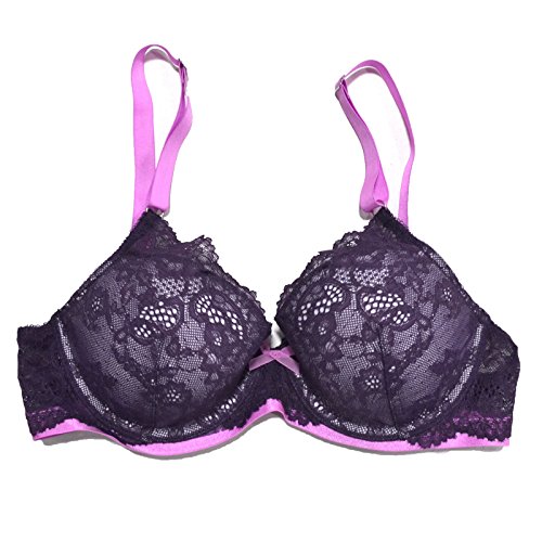 Victoria's Secret Bra Dream Angels Lined Demi (36D, Purple Lace Pink