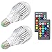 ZSTBT 10W RGB Color Changing light bulbs E26 LED dimmable lamp with Remote Control[2 Pack]