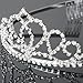 USA Seller Follsy Peach Heart Flower Shape Tiara Crown Headband Comb Pin Shining Rhinestone Wedding Bridal Bride Party Birthday Tiaras