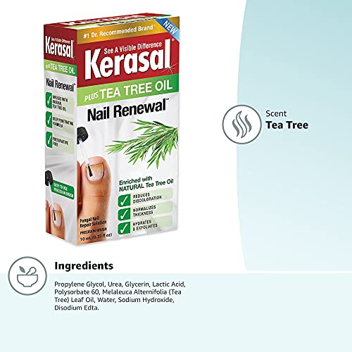 Kerasal Renewal Nail Repair Solution with Tea Tree Oil for Discolored and Damaged Nails, 0.33 Oz (Pack of 1) - Image 13