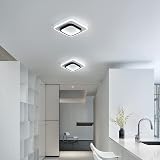 DELIPOP Modern LED Ceiling Light 21W 2350LM Square Black White 6000K 24cm view 5