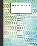 Composition Notebook: Unicorn Pastels Ombre Shimmer Faux Glitter College Ruled Notebook Lined School Journal