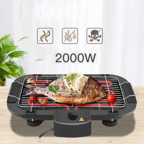 review Myonly Electric Grill Indoor and Outdoor Grill Stainless Steel Multi-Function Electric Grill Non-Smoking Electric Grill Pan Skewers Barbecue