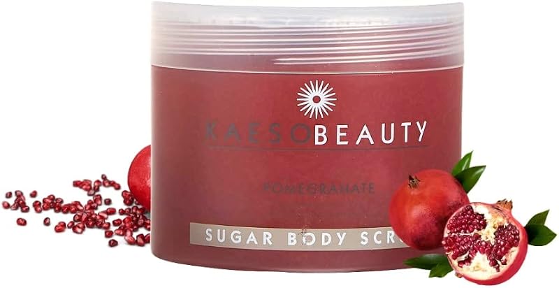 Kaeso Pomegranate Sugar Body Scrub 450ml Exfoliating Skin Revitalising