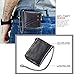 Contacts RFID Mens Genuine Leather Double Zipper Pocket, Black, Size One Size