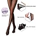 HONENNA Women’s Reinforced Toe Semi Sheer Opaque Tights Panty Hose (Small, Black)