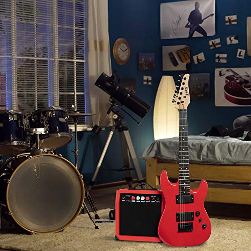 LyxPro 36 Inch Electric Guitar and Starter Kit Bundle for Kids with 3/4 Size Beginner's Guitar, Amp, Six Strings, Two Picks, Shoulder Strap, Digital Clip On Tuner, Guitar Cable and Soft Case Gig Bag - Thumbnail 6