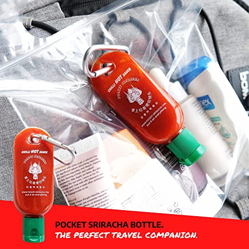 Pocket Sriracha Keychain Hot Sauce Bottle Mini Siracha to go Hot