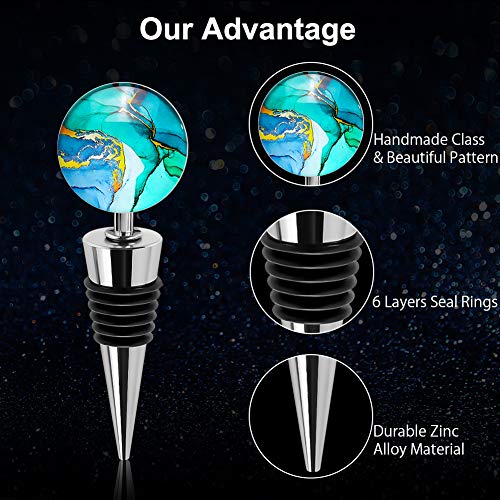 Soleebee-3-Pack-Decorative-Wine-Stoppers-Wine-Bottle-Stopper-with-Beautiful-Art-GlassBeverage-Bottle-Stoppers-For-Gifts-Bar-Holiday-Party-Wedding-Style-J