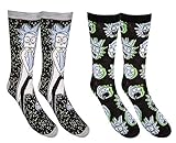 Hyp Rick and Morty Galaxy Men's Crew Socks 2 Pair Pack Shoe Size 6-12