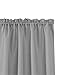 jinchan Grey Kitchen Curtains 36 Inch Tier Curtains Waffle Woven Textured Cafe Curtains Half Window Curtain Set Rod Pocket Light Filtering for Bathroom Sink Laundry Room Basement RV 2 Panels Gray