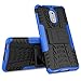 Nokia 6 Case,Mustaner Dual Layer Shock-Absorption Armor Cover Full-body Protective Case with Kickstand Combo PC+TPU Back for Nokia 6 (Blue)