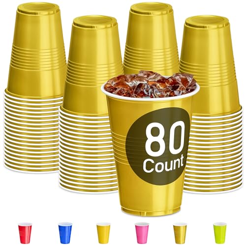 DecorRack Golden Plastic Cups
