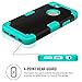 iPhone 6s Case,iPhone 6 Case,Soft Interior Silicone Rubber Bumper Hard Shell Solid PC Back,Shock-Absorption Anti-Scratch Hybrid Heavy Duty Dual-Layer Slim Cover for Apple iPhone 6 6S 4.7-Black Teal