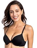 Dobreva Women's Smooth Lightly Padded Underwire Essential Plunge T-Shirt Bra