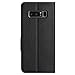 Samsung Galaxy Note 8 Case, Genuine Leather Ultra Thin Shockproof Samsung Galaxy Note 8 Cover Flip Case Window View Stand Feature Magnet Closure Phone Case for Samsung Galaxy Note 8 (Black)