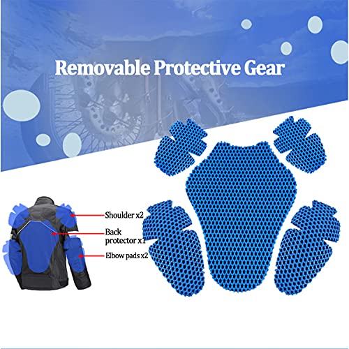 Heren motorjas reflecterende motorjas CE gepantserd - Afbeelding 5